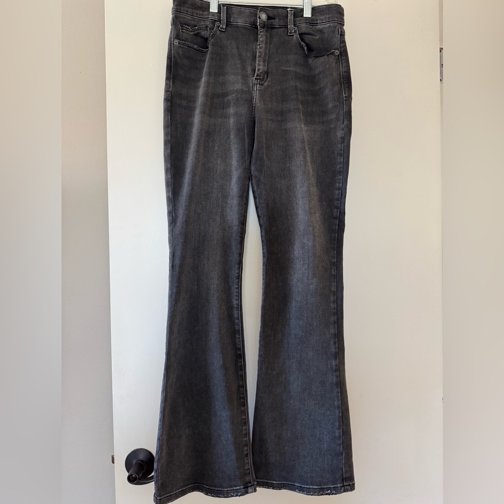Cosmic Blue Love black flare jeans size 30